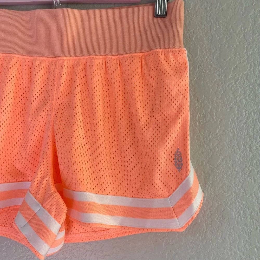 NEW Free People FP Movement Don't Mesh With Me Shorts - Papaya Punch - Picture 8 of 10